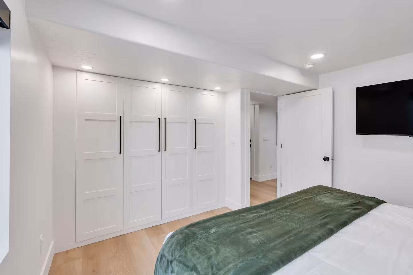 Master bedroom with closets